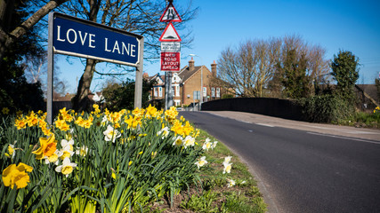 Quirky English street sign
