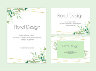 Fototapeta na wymiar Wedding Invitation, floral invite card Design . eps 10.