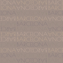 Barcelona, Spain seamless pattern