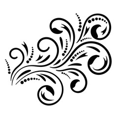 Abstract curly element for design, swirl, curl. Vector illustration. 