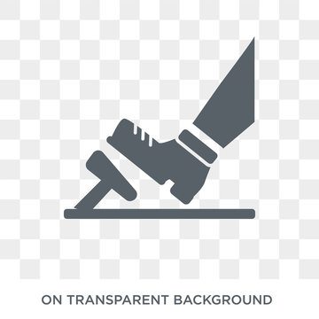 car pedal icon. car pedal design concept from Car parts collection. Simple element vector illustration on transparent background.