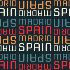 Madrid, Spain seamless pattern