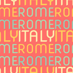 Rome, Italy seamless pattern