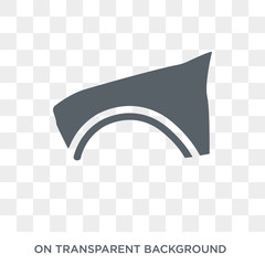car fender (US, Canadian) icon. car fender (US, Canadian) design concept from Car parts collection. Simple element vector illustration on transparent background.