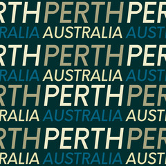 Perth, Australia seamless pattern