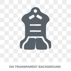 car bucket seat icon. car bucket seat design concept from Car parts collection. Simple element vector illustration on transparent background.