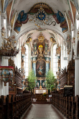 Fototapeta na wymiar Pfarrkirche Sankt Magnus in Bad Schussenried