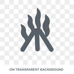 Bonfire icon. Bonfire design concept from Camping collection. Simple element vector illustration on transparent background.