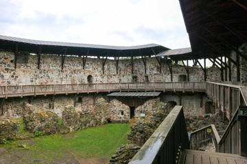 Naklejka premium Inner view of medieval Raseborg castle, Finland
