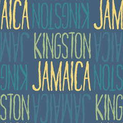 Naklejka premium Kingston, Jamaica seamless pattern