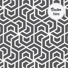 Vector seamless pattern. Modern stylish texture. Repeating geometric tiles with hexagonal elements. pattern is on swatches panel