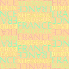 Bordeaux, France seamless pattern