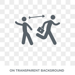 Hostile takeover icon. Trendy flat vector Hostile takeover icon on transparent background from Business  collection. High quality filled Hostile takeover symbol use for web and mobile