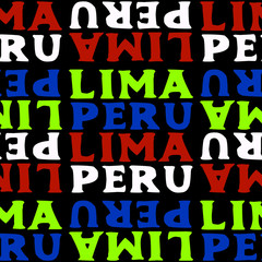 Lima, Peru seamless pattern