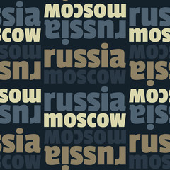 Moscow, Russia seamless pattern