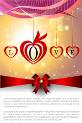 Abstract background of Valentine's day. Background Template. Vector and Illustration, EPS 10