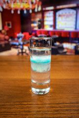 Jellyfish cocktail (layered shot)