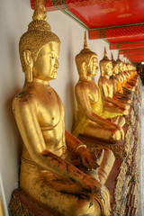 Buddhas in Reih und Glied in Thailand