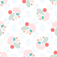 Abstract seamless pattern with colorful hand drawn strokes and drops