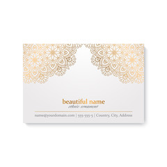Business Card. Vintage decorative elements