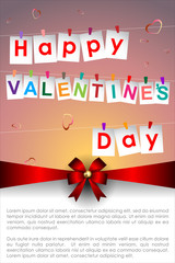 Abstract background of Valentine's day. Background Template. Vector and Illustration, EPS 10