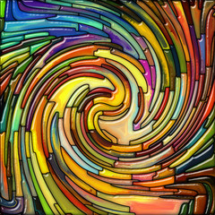 Fototapeta na wymiar Stained Glass Color Swirl
