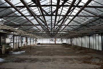 verlassenes Gewächshaus