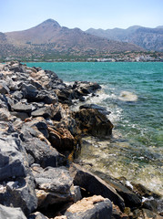 Fototapeta na wymiar Bay of Elounda, Crete Greek Islands