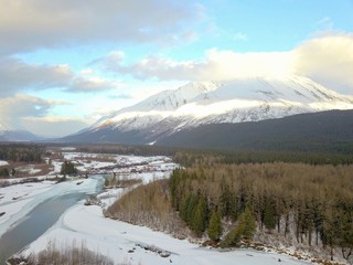 Views from the Chugach mountains in Alaska 