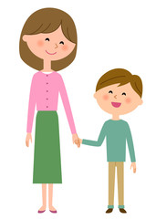 お母さんと男の子