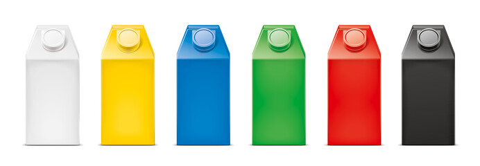 Mockup for carton packaging drinks. Small size