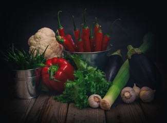 fresh vegetables on the table