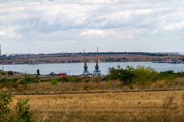 summer cloudy sky over the sea