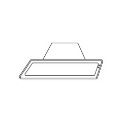 extractor hood outline flat icon vector design illustration