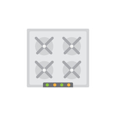 kitchen stove flat icon vector design illustration