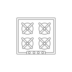 kitchen stove flat icon vector design illustration