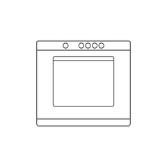 oven outline flat icon vector design illustration