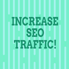 Conceptual hand writing showing Increase Seo Traffic. Business photo text Improve webpage loading speed and optimize content Vertical Thin Linear Strip Broken Rod in Seamless Repeat Pattern