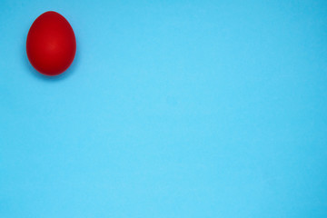 Easter egg on colored background