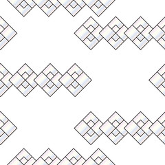 seamless pattern with abstract grey squares vector - geometrical shapes pattern on white background