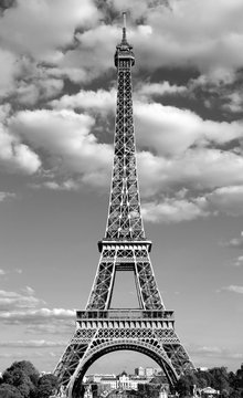 Eiffel Tower also called Tour Eiffel in french language with bla