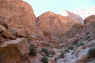 beautiful desert landscape of Todra Gorge in high atlas in morocco