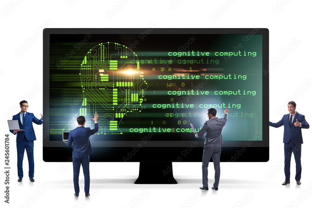 Wall mural cognitive computing and machine learning concept