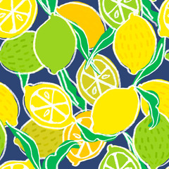 Motivo o patrón de repeticion con limas y limones Lima y limon Lemmon Rapport
