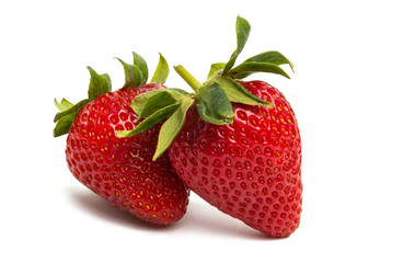 ripe strawberry isolated