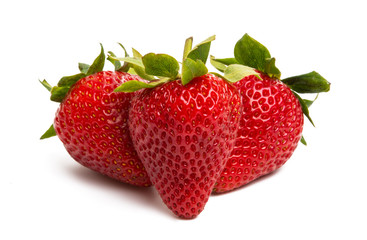 ripe strawberry isolated