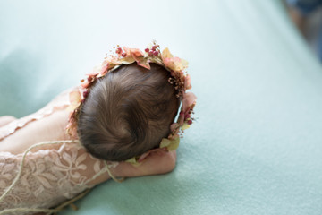 Naklejka premium the head of a newborn baby