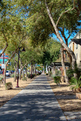 Walking in Old Town Scottsdale  in the summer