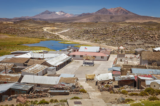 Parinacota is a village located in the commune of Putre, in the region of Arica and Parinacota, at 4428 meters high, Chile