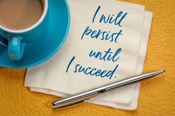 I will persist until succeed